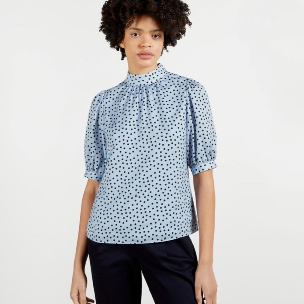 Ted Baker Priyal Short Sleeve Polka Dot Top. TB size 3 (M) - Picture 2 of 4